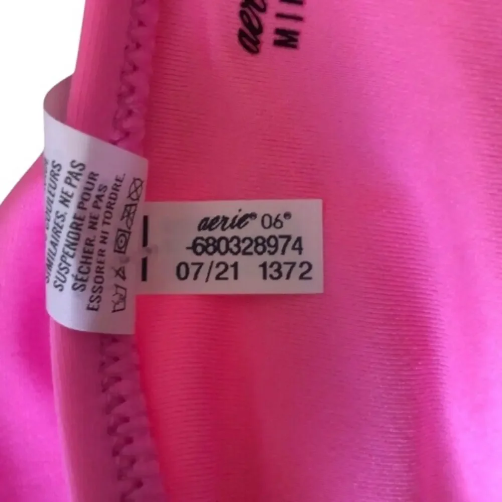 Aerie NWT Sleek Stylish Full Coverage Bold Hot Pink Shade Bikini Bottom Medium